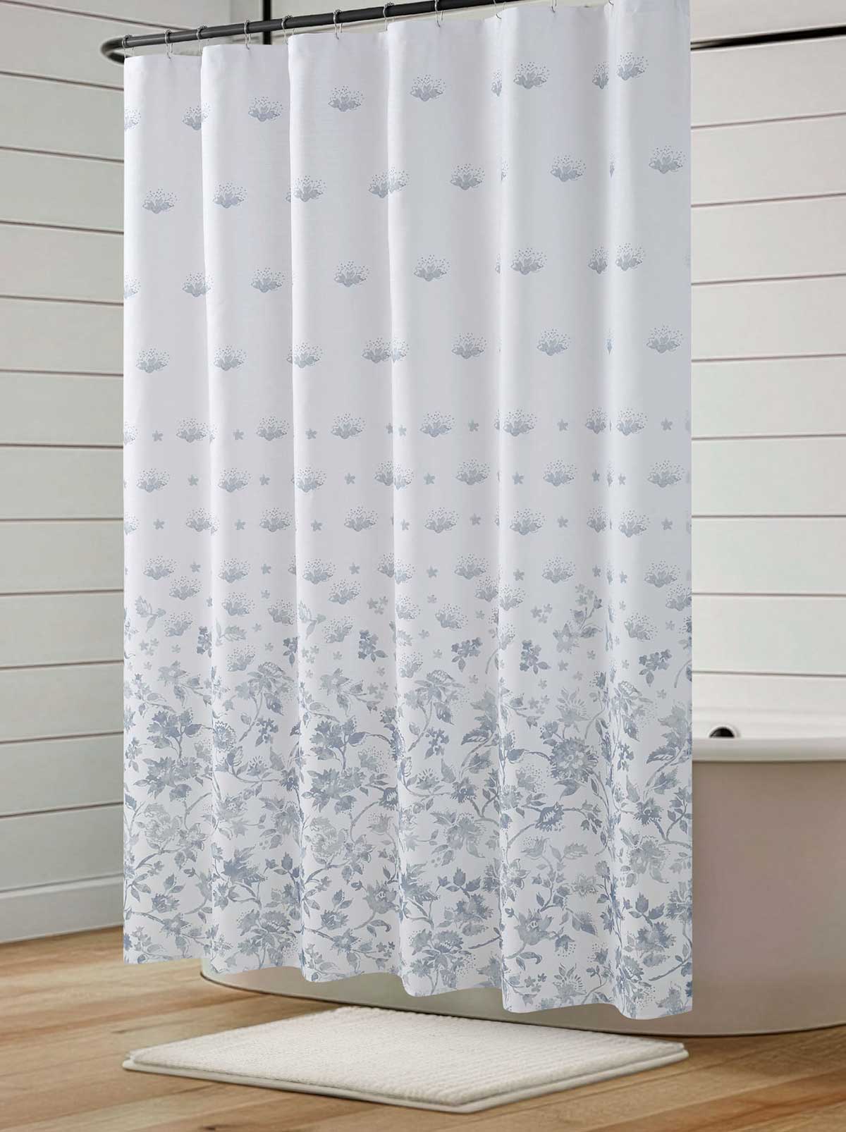 Jessica Simpson Jalina Blue Shower Curtain Set