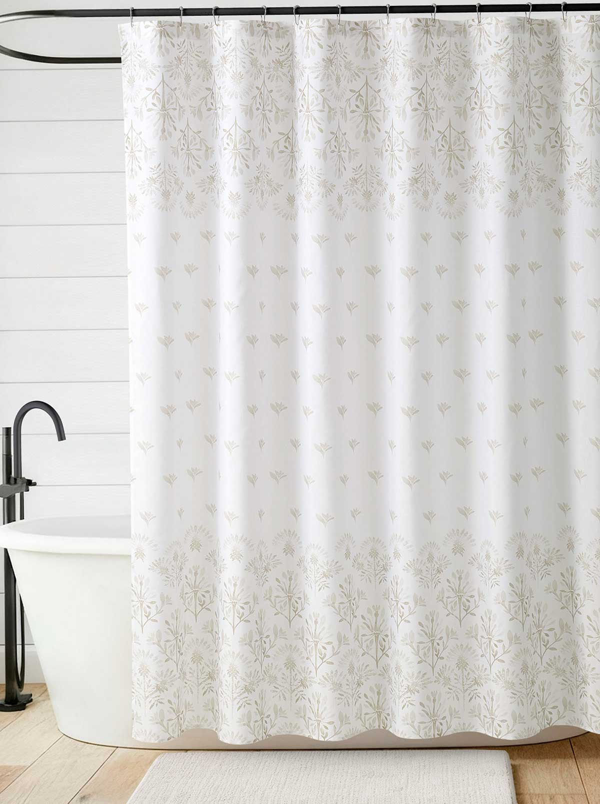 Jessica Simpson Tasia Taupe Shower Curtain Set