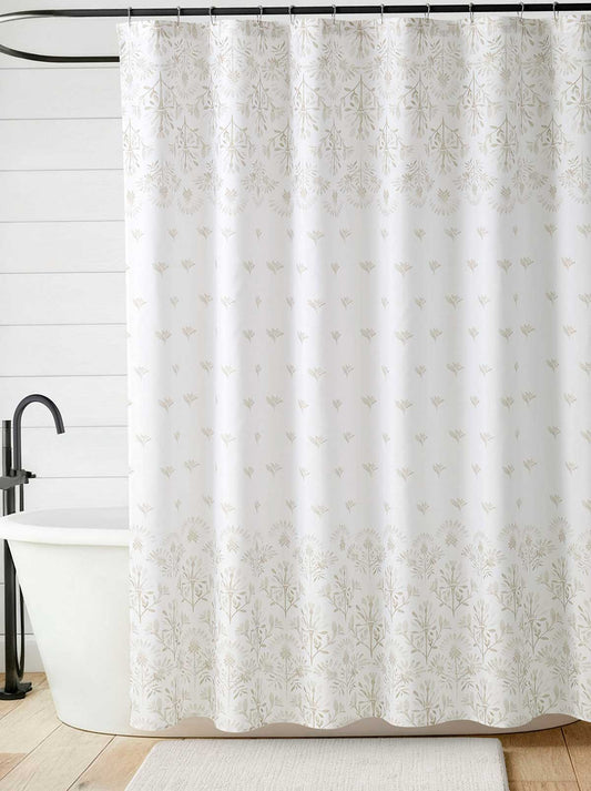 Jessica Simpson Tasia Taupe Shower Curtain Set
