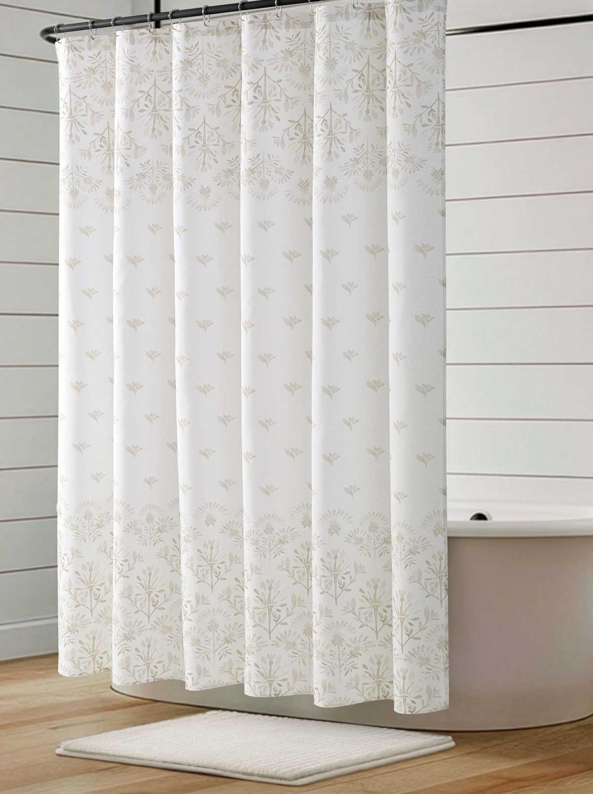 Jessica Simpson Tasia Taupe Shower Curtain Set