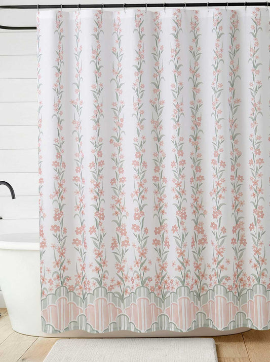 Jessica Simpson Nori Floral Blush Shower Curtain Set